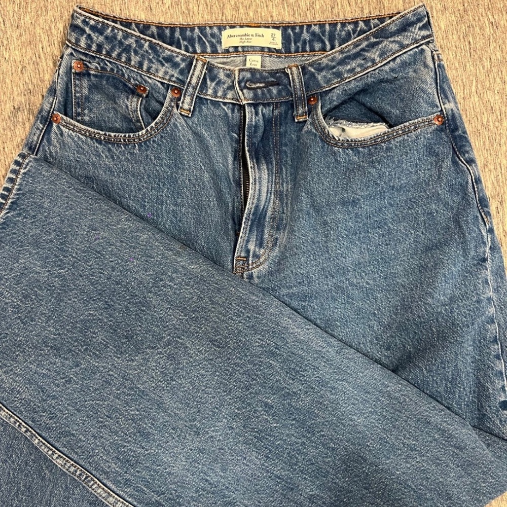 Abercrombie Curve Love Loose High Rise Jeans LONG